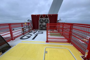 Windenbetriebsfläche auf einer Windturbine